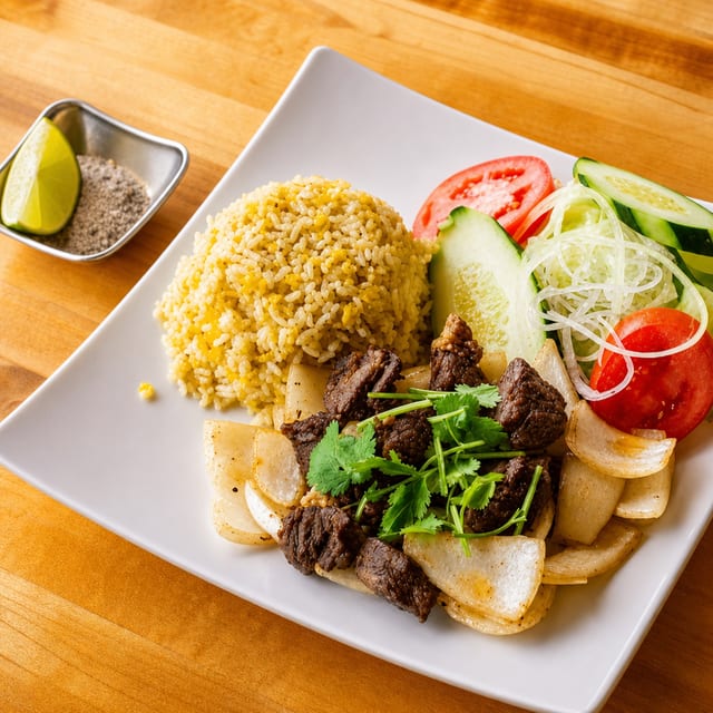 Vietnamese Shaking Beef Rice Dish | Cơm Bò Lúc Lắc.