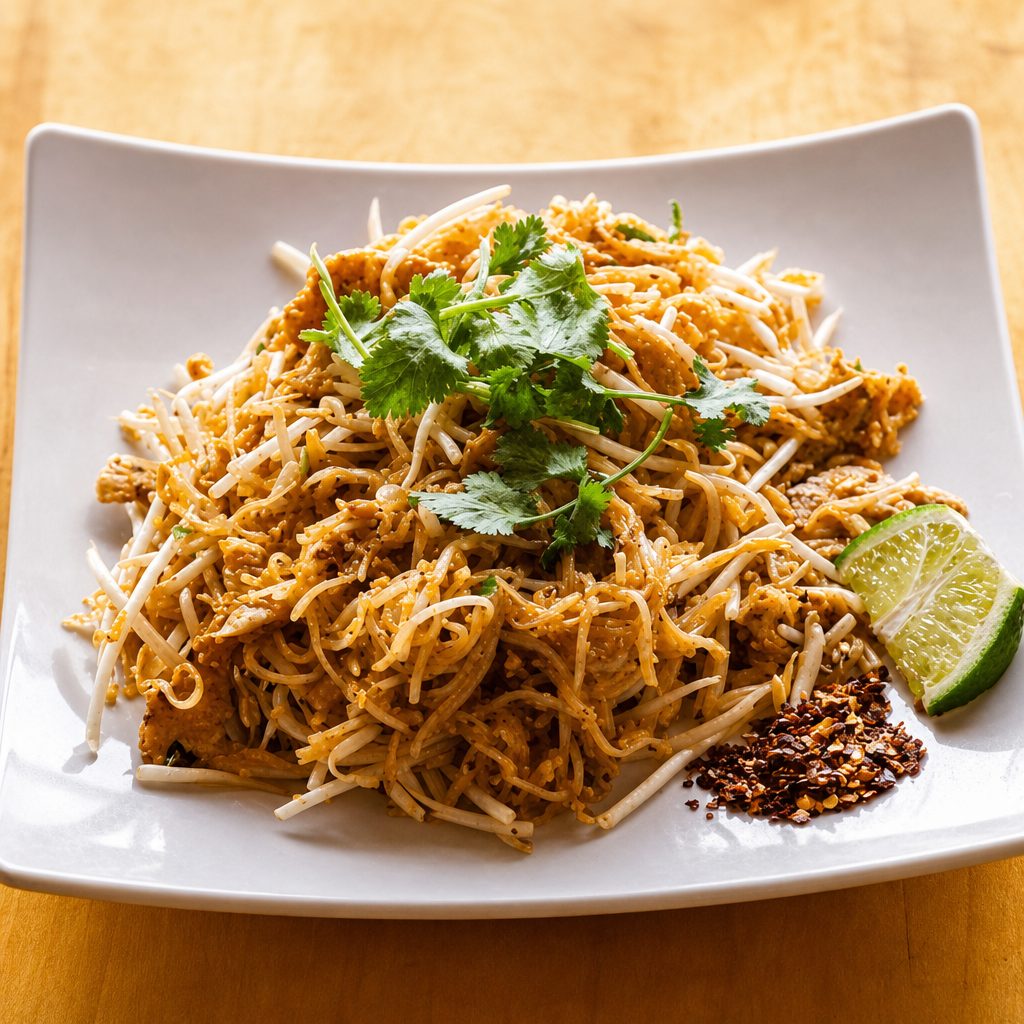 Pad Thai Chicken Noodle | Hủ Tiếu Xào Gà Thái.