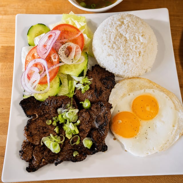 Charbroiled Pork Chop Rice Dish | Cơm Sườn Nướng.