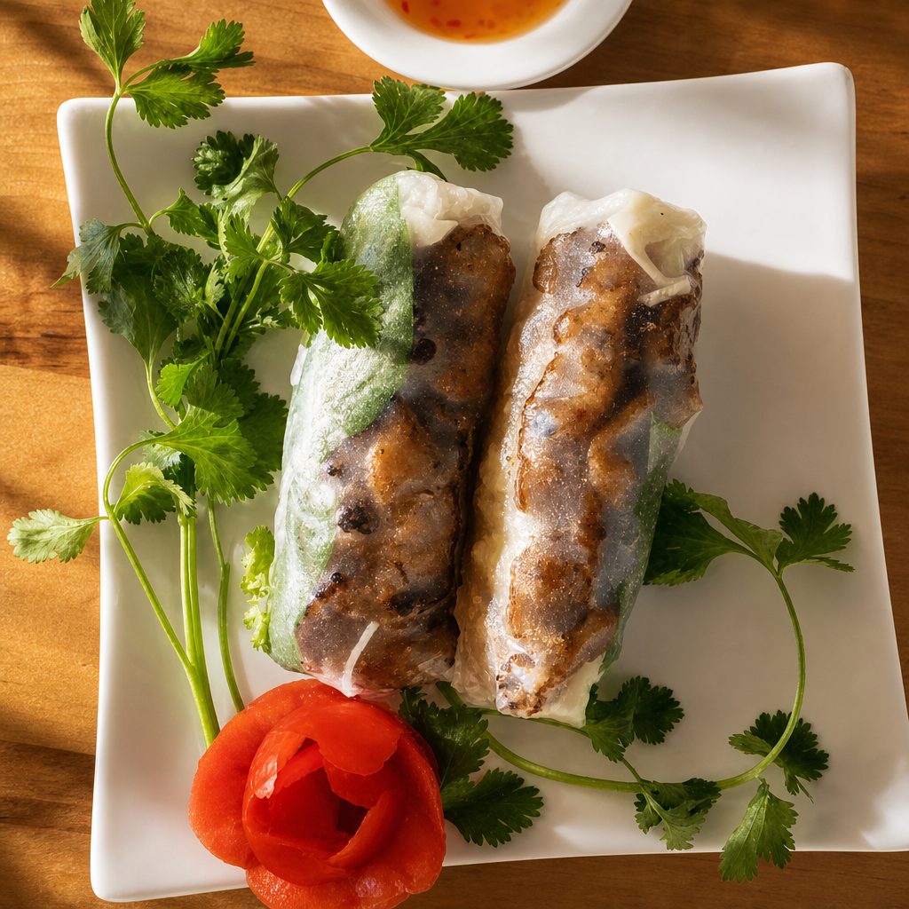 Charbroiled Pork Spring Rolls | Gỏi Cuốn Thịt Nướng.